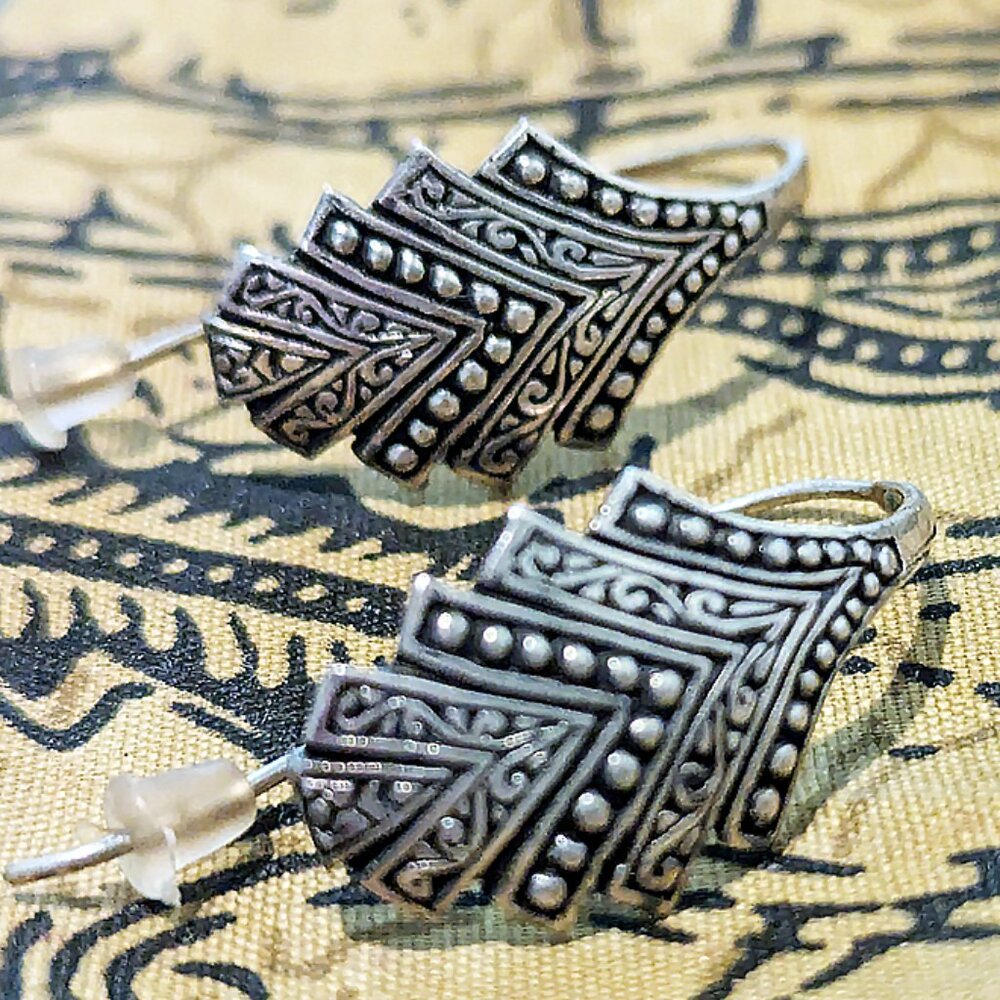 Hand Crafted 925 Pierced Earrings - Made in Bali - NEW